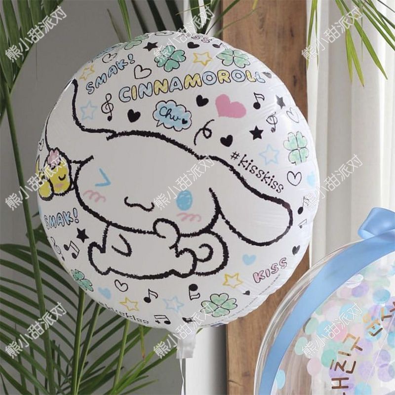 【貝迪】18寸三麗鷗鋁膜氣球玩具玉桂狗飄空氦氣球兒童生日裝飾派對布置