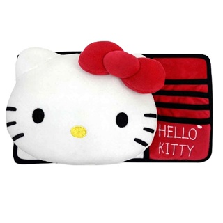 【現貨】小禮堂 Hello Kitty 車用造型絨毛遮陽板護套 (大臉款)