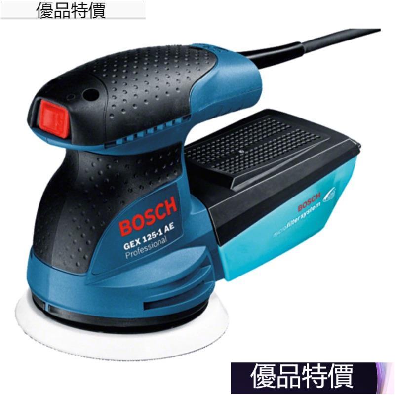 優品.插電砂紙機｜Bosch 博世 GEX 125-1 AE 偏心砂磨機 打蠟機