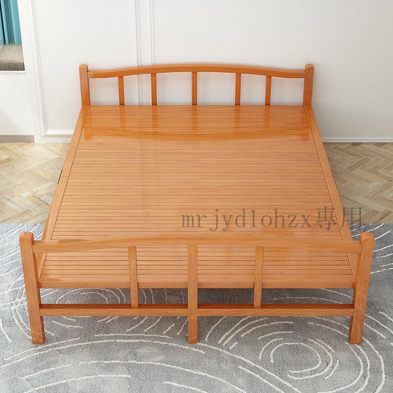 【免運】折疊床單人雙人1.5傢用1.2經濟型竹床辦公室午休出租屋簡易實木床