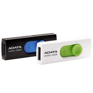威剛 ADATA UV320 32G 64G 128G USB3.2隨身碟 時尚黑/藍、清新白/綠 正推式伸縮USB