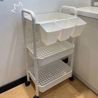 移動置物架 收納👍夾縫小推車宿舍零食收納架家用廚房床頭臥室縫隙可移動置物架加寬