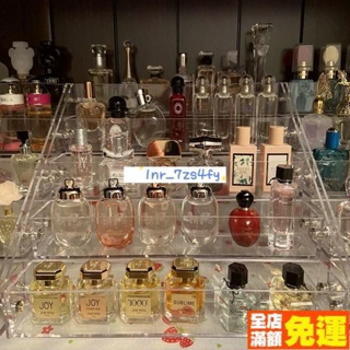 新貨熱賣 香水展示架 亞克力透明 指甲油架 口紅 眼影 桌面收納盒 化妝品 陳列架 收納架