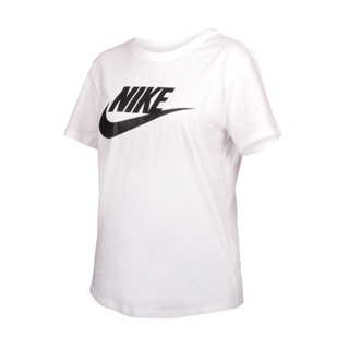 NIKE 女短袖T恤(純棉 休閒 上衣「DX7907-100」 白黑