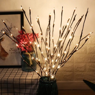 20 Bulbs Willow Branch LED Light String New Year Decor Chris