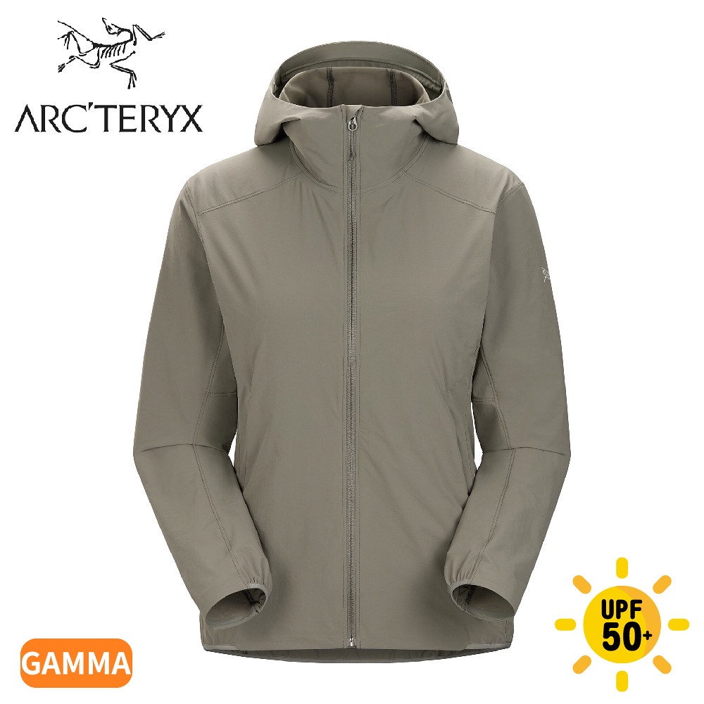 【ARC'TERYX 始祖鳥 女 Gamma 輕量軟殼外套《糧草綠》】X000006697/防風外套/防水夾克