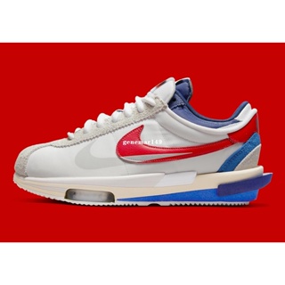 Sacai x Nike Cortez 白紅藍 阿甘 氣墊 運動慢跑鞋DQ0581-100