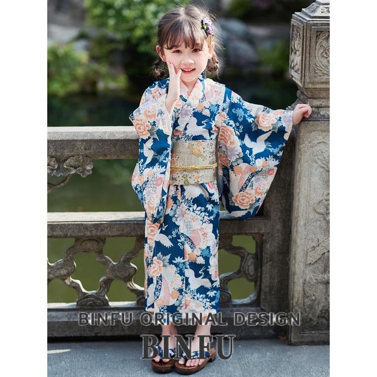 賓蒲服飾✨ 和服女童和服兒童日式浴衣兒童櫻花拍照小孩服童春夏春季夏季