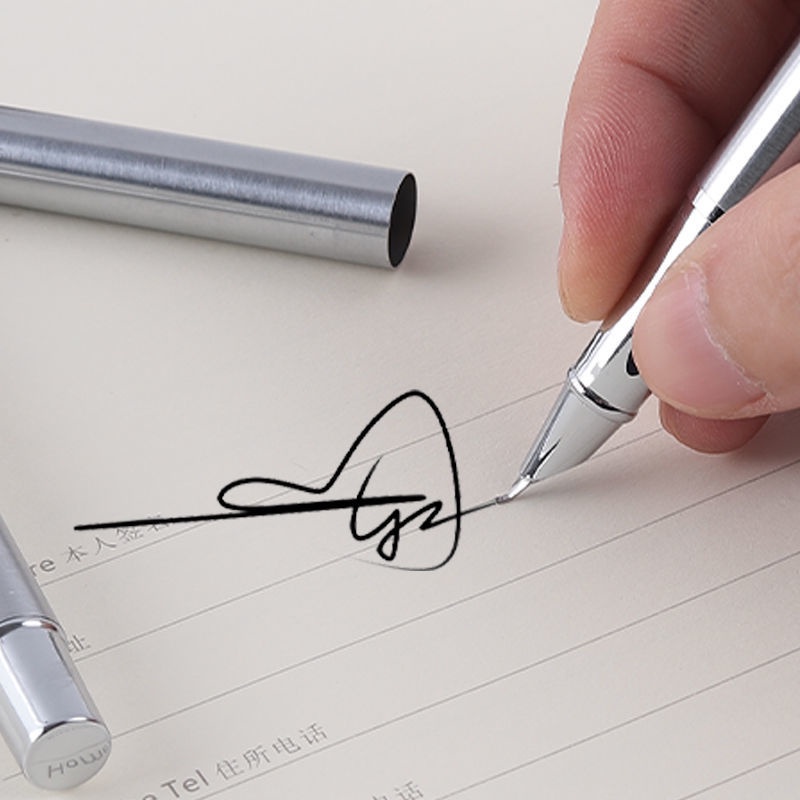 永生鋼筆彎頭美工粗細尖硬筆書法寫藝術簽名練字墨水墨囊金屬鋼筆【無憂購】