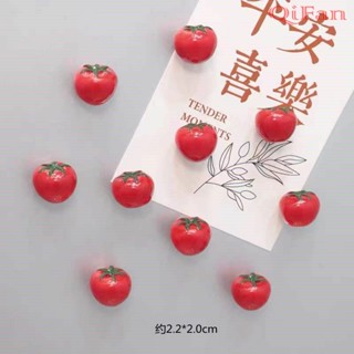 女王推薦創意3d立體樹脂西紅柿草莓冰箱貼磁性裝飾貼照片留言固定吸鐵石