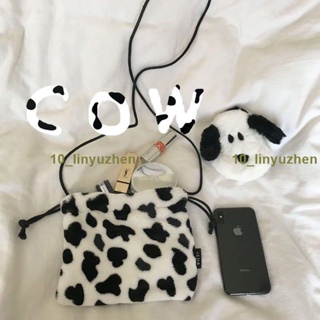台灣熱賣🎉🎉小包包 奶牛可愛手機包女單肩 斜背包 韓版潮ins手機袋零錢包 迷你 小包包潮