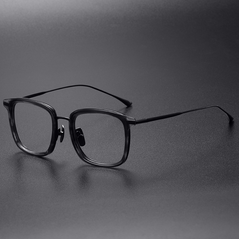 復古純鈦眼鏡框素顏神器黑框板材玳瑁大框可配有度數近視眼鏡架工廠直銷中性無logo尚宏眼鏡