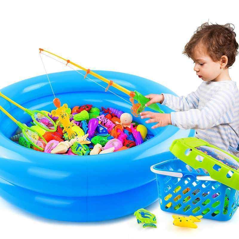 Fishing toy pool set suit kids play water boy girl baby larg