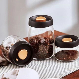 Bincoo抽真空高硼矽密封罐咖啡罐咖啡 豆密封罐 咖啡粉保存罐 儲物罐儲存罐 茶葉罐