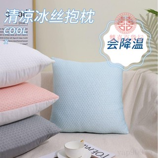 限時特賣💧冰絲抱枕套💧夏季冰絲腰靠墊透氣冰涼客廳沙發抱枕靠墊套可拆洗床頭枕大號靠枕 超低價