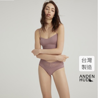【Anden Hud】莫代爾系列．V蕾絲中腰三角內褲(復古玫瑰) 台灣製