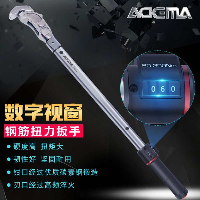 #台灣熱銷艾德瑪進口數顯鋼筋扭力扳手鋼筋直螺紋套筒扭力檢測扳手連接套筒
