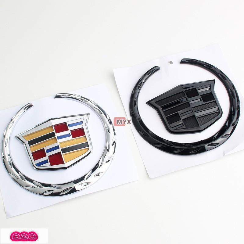 Myx車品適用於~適用於Cadillac前後車標logo 麥穗後標頭標 適用於凱迪拉克中網標?SRX ATS XTS