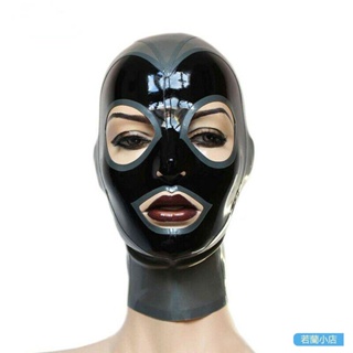 若蘭小店 乳膠頭套性感橡膠面具全包乳膠面具latex mask