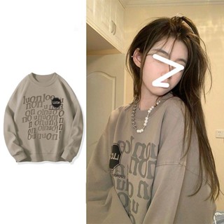 【✦時尚衛衣✦】美式複古vibe衛衣女春秋寬鬆潮牌hiphop圓領長袖早秋季上衣ins潮