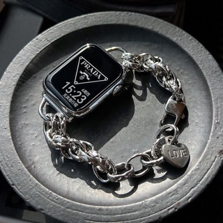 不鏽鋼錶帶 適用於 Apple Watch 錶帶 8 7 6 5 SE 手錶 錶帶 金屬錶帶 愛心錶帶 38mm 45i