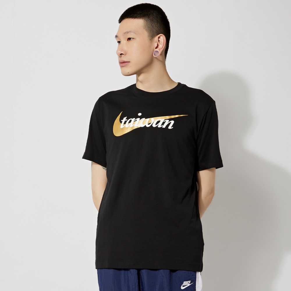Nike AS M NSW TW SS TEE 男 黑白 小寫 金勾 運動 休閒 短袖 DM3552-100