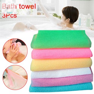 3Pcs Nylon Mesh Bath Shower Body Washing Clean Exfoliate Puf