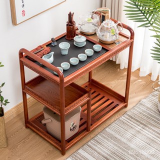 〖免運〗實木 茶幾 茶臺 茶 防水 茶車 新中式移動茶車花梨木實木茶臺客廳傢用小茶幾桌陽臺功夫泡茶桌