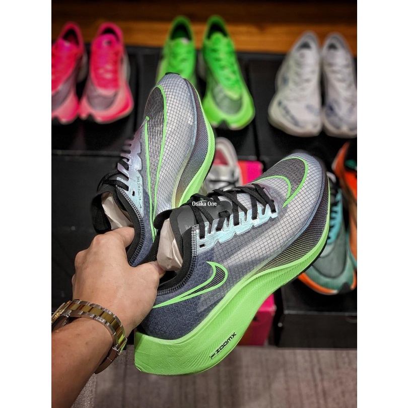 Nike ZoomX VaporFly Next% 藍綠 半透明 輕量 經典男子慢跑鞋 AO4568-400