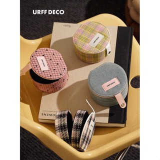 URFF DECO 雙層 迷你 首飾盒 法式 復古 便攜 圓形 珠寶 收納 少女心 禮物