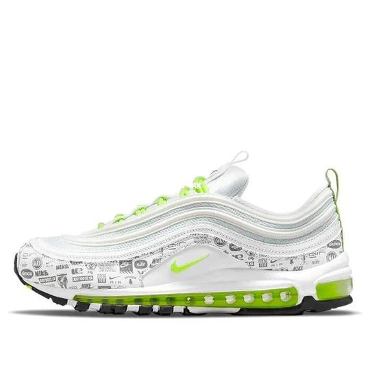 Nike Air Max 97 Reflective LogO 白綠氣墊休閒運動慢跑鞋 DH0006-100男女鞋