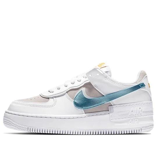 Nike Air Force 1 Shadow 奶油藍 白 增高厚底鞋 休閒百搭運動鞋DA4286-100女鞋