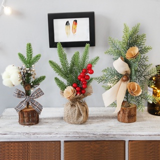 ★聖誕節裝飾品 桌面櫥窗迷你聖誕樹 擺設盆栽場景佈置 裝飾品