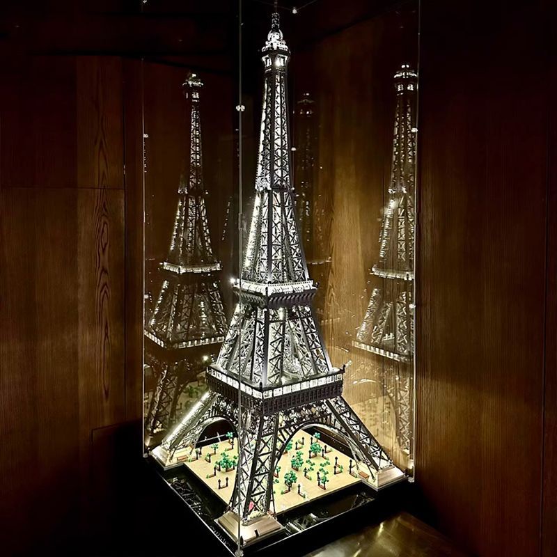 積木 建築 拼裝 巴黎埃菲爾鐵塔兼容樂高積木微顆粒建筑兒童益智拼裝玩具生日禮物