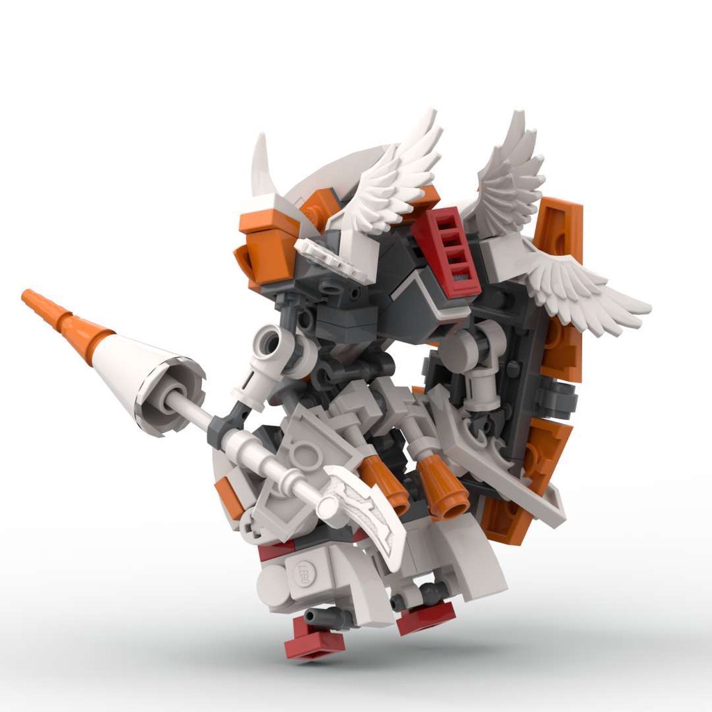 現貨 機器人 顆粒 MOC小型機甲外骨骼機器人圣域天使兼容樂高益智拼裝積木玩具擺件 玩具 擺件 人仔 模型 模型玩具