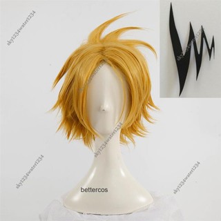 桃園出貨+免運🔥我的英雄學院 上鳴電氣 cos假髮 金色反翹造型cosplay假毛 高雄漫展 cos訂製藝喜淘