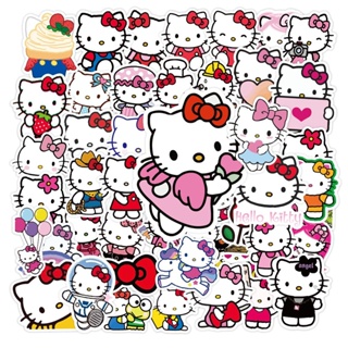【今日優選】50張hello kitty凱迪貓貼紙可愛行李箱筆記本兒童卡通貼紙