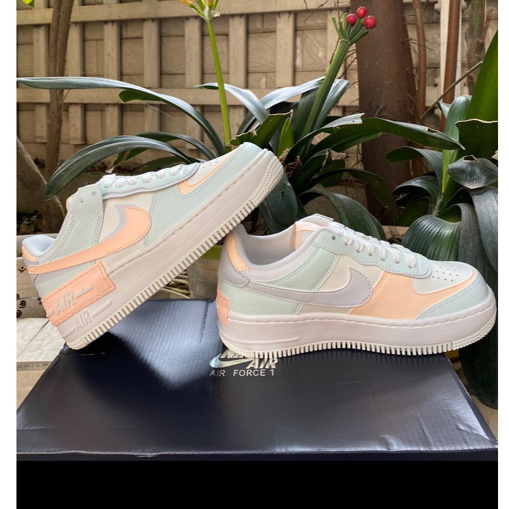 Nike Air Force 1 Shadow 淡藍粉 奶油馬卡龍 女款 夏季必備休閒鞋 CU8591-104 正品