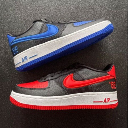 NIKE AIR FORCE 1 LOW 82 GS 黑紅藍 鴛鴦 男女鞋 DH0201-001