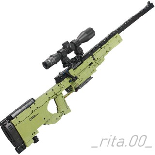有貨 高還原軍事積木玩具相容樂高AWM積木槍狙擊搶二莫西夫可發射拼插高難度模擬模型玩具武器槍坦克飛機積木