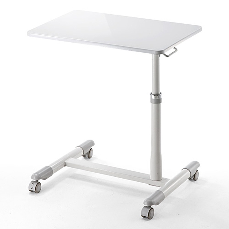 特賣日本Sanwa可移動架氣壓式升降電腦桌桌面增高架帶剎車輪床邊桌學習桌懶人桌原創