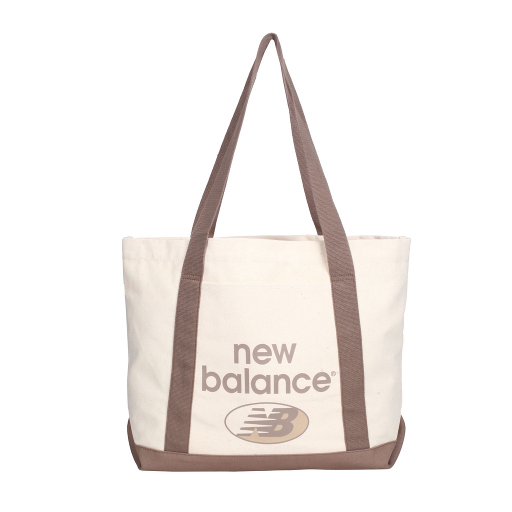 NEW BALANCE 托特包(肩背袋 手提袋 購物袋 NB「LAB23027MS」 米黃棕