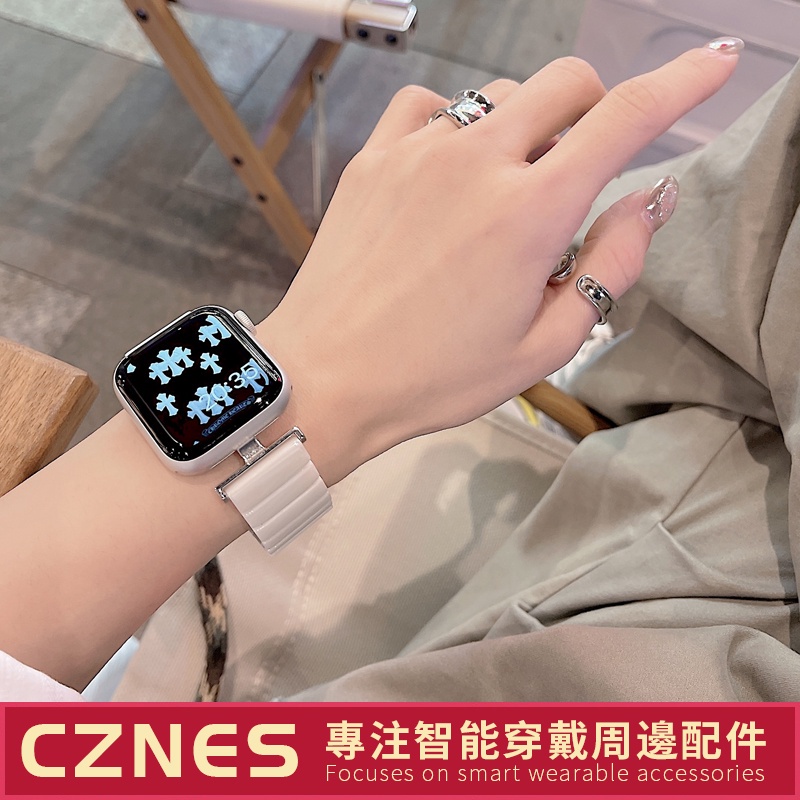 ✱【清涼感】Apple Watch 金屬拼陶瓷錶帶 一珠錶帶  IWatch 4