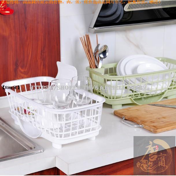 🦐蝦皮電子發票 #廚房碗櫃塑膠北歐瀝水碗架裝碗筷收納箱放碗盤餐具收納盒置物架子