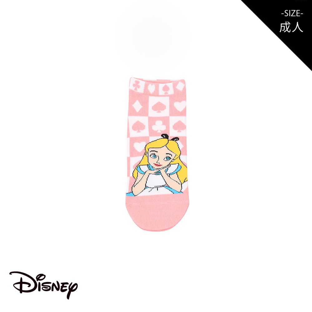 天藍小舖-迪士尼系列愛麗絲x撲克牌圖樣短襪-共4色-A29290025