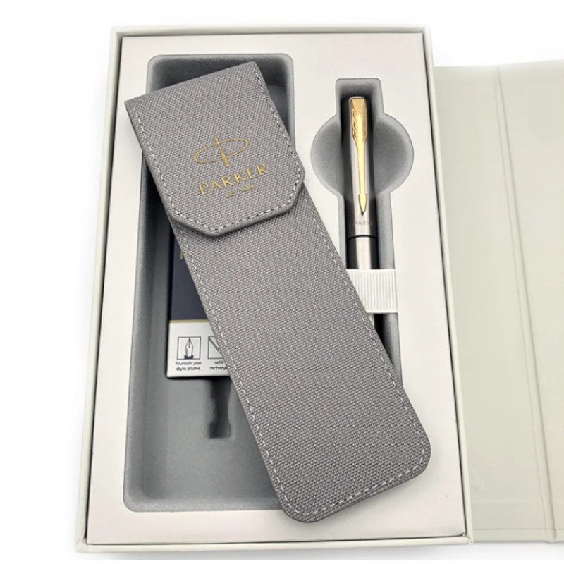 PARKER 派克禮盒新威雅 XL 鋼筆布筆套＋卡水(鋼桿金夾) 墊腳石購物網