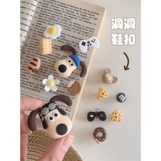 【洞洞鞋 鞋花DIY】珞柳桑 可愛卡通小狗洞洞鞋鞋釦配件DIY可拆卸鞋子裝飾卡扣ins潮洞洞鞋配件 鞋花 洞洞鞋釦