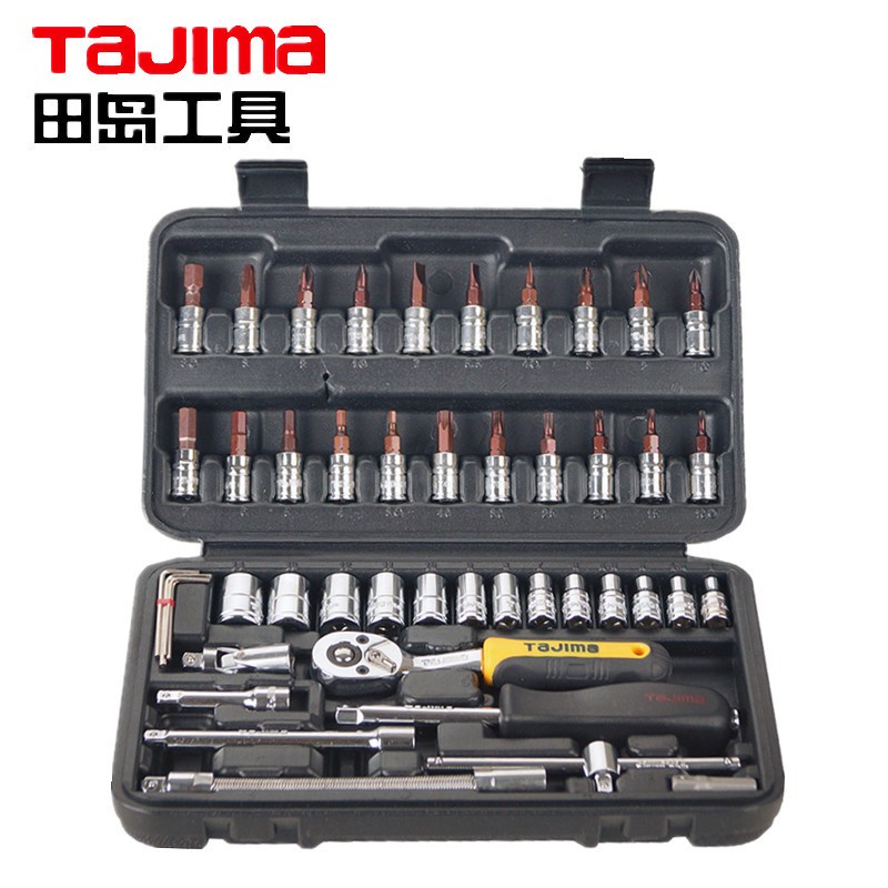 📨公司貨 日本TAJIMA田島# 1/4棘輪扳手套筒組合套裝、47/41/38件套汽車維修用工具組