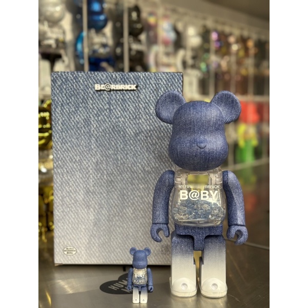 BE@RBRICK 庫柏力克熊 bearbrick  MY FIRST BABY 牛仔 丹寧 千秋