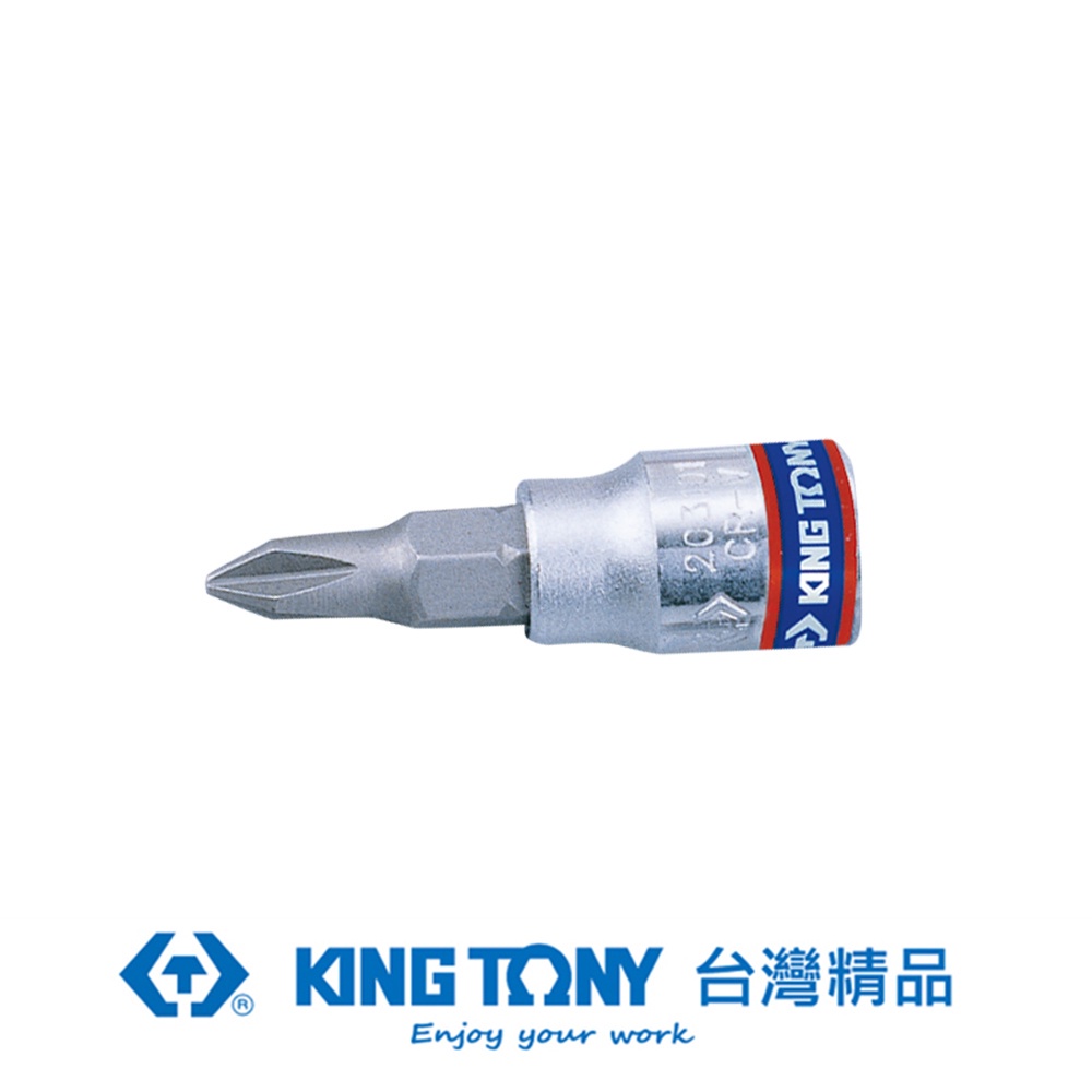 KING TONY 專業級工具 1/4"DR.十字起子頭套筒 PH2 KT203102